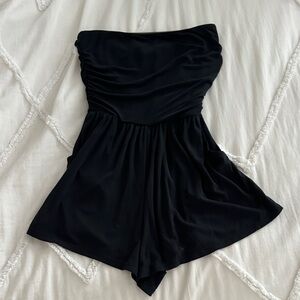 Wild Fable Black Strapless Tube Top Romper